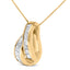Collar de Colgante de Dúo de Barra de Diamantes en Oro Amarillo de 14K - 1 5/8 Cttw