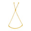 14k Yellow Gold Smooth Curved Bar and Lariat Style Bracelet