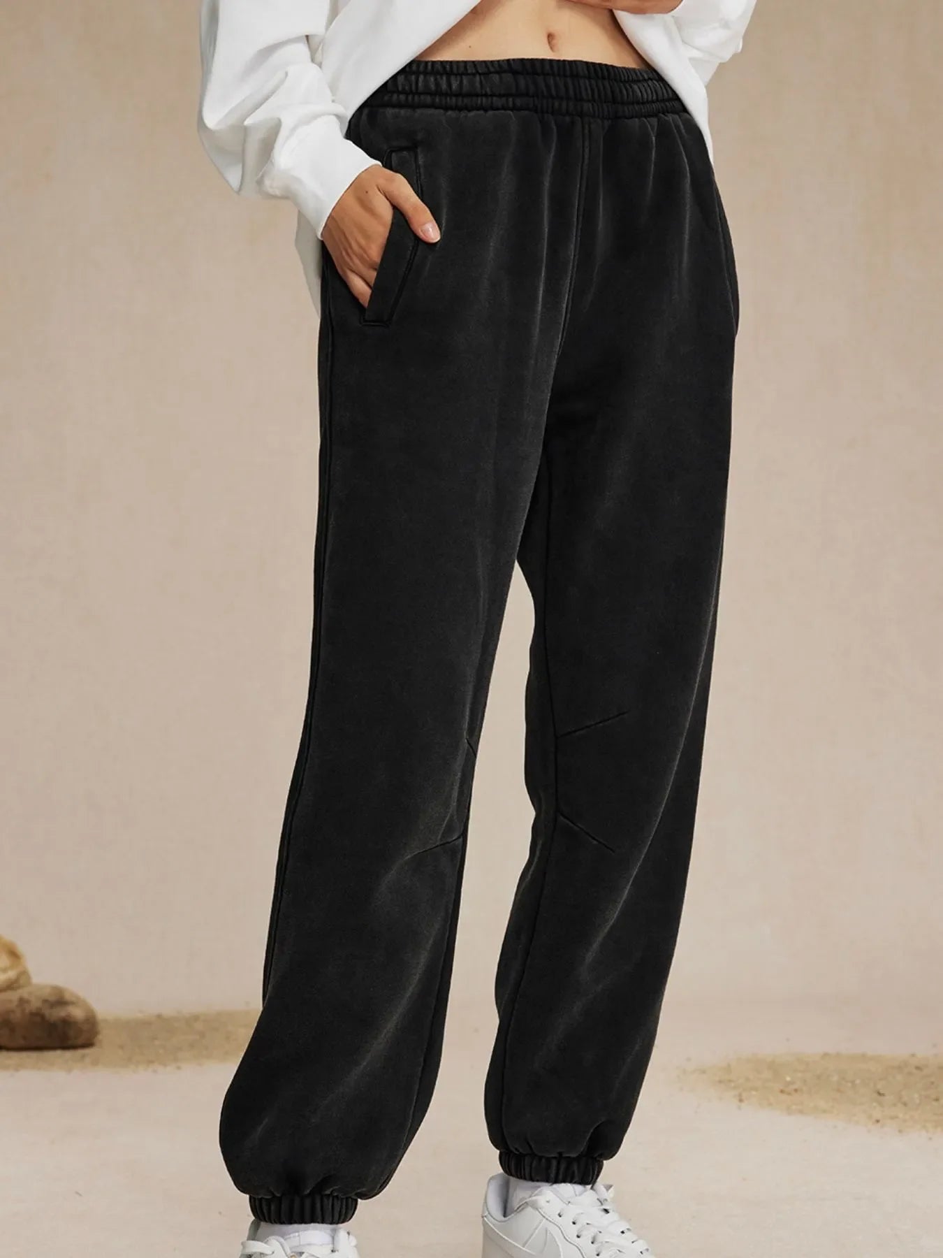 Pantalons de survêtement en coton élastique pour hommes