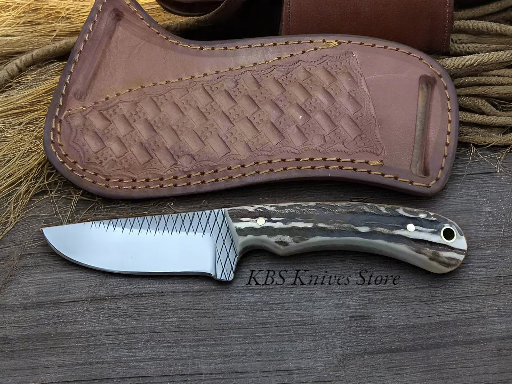 Ridge Rider – Unique Antler Handle Cross Draw Knife - Korvel
