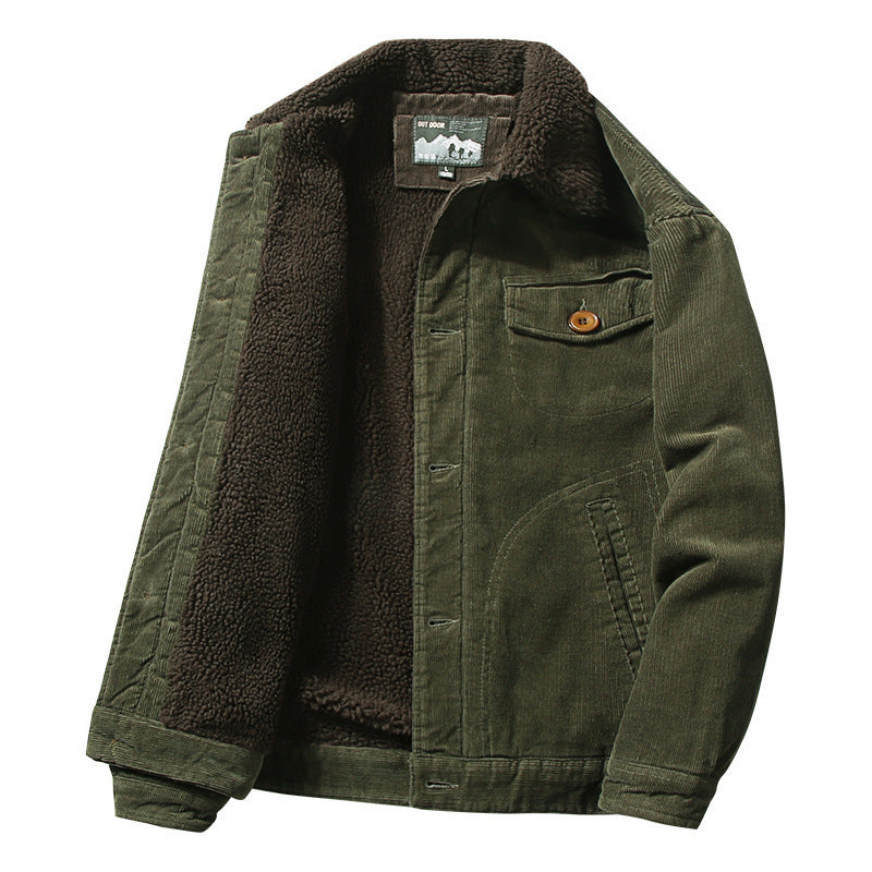 Manteau en coton chaud à col montant décontracté