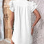 Robe Mini Élégante à Manches Courtes Volantes