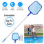 Skimmer de piscina telescópico premium con red de malla fina