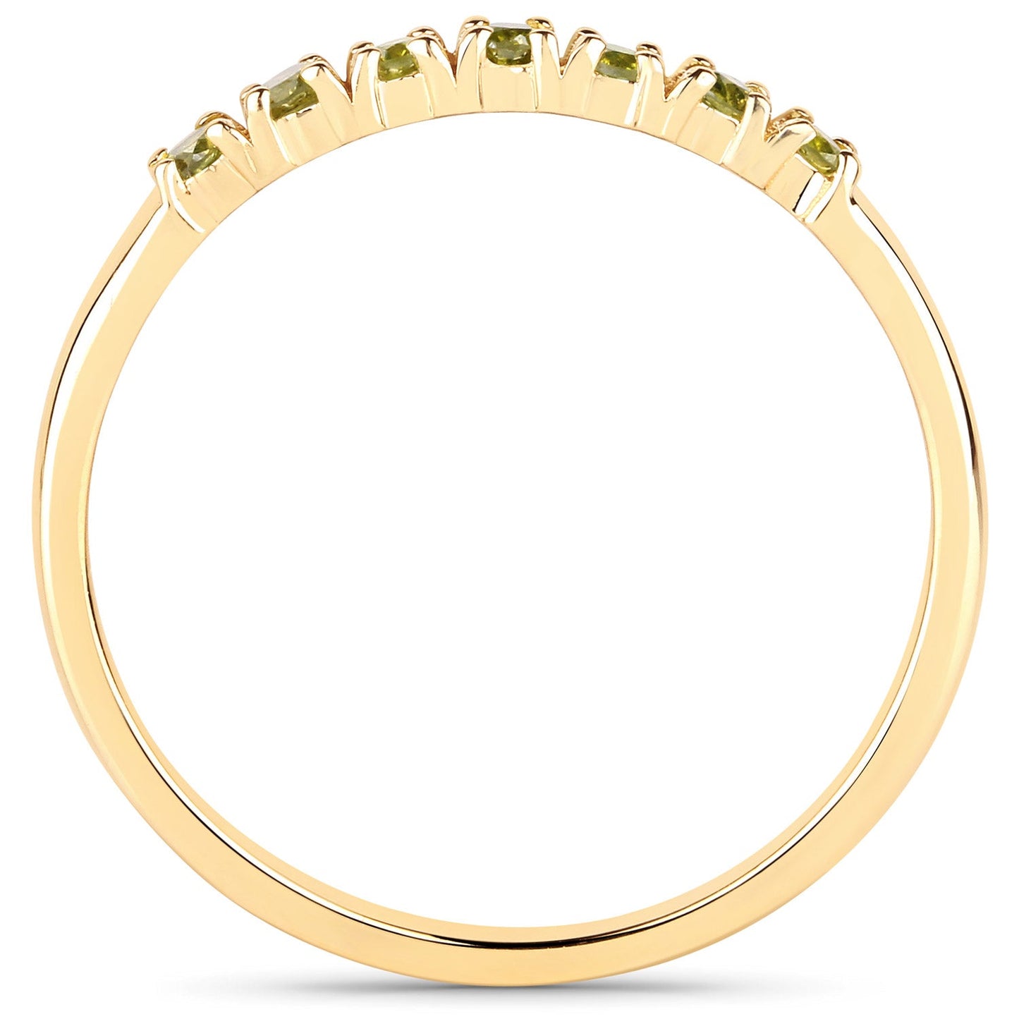 0.22 Carat Genuine Dark Yellow Diamond 14K Yellow Gold Engagement Ring