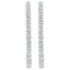 Boucles d'oreilles créoles oblongues en or blanc 14K avec diamants - 2,0 Cttw
