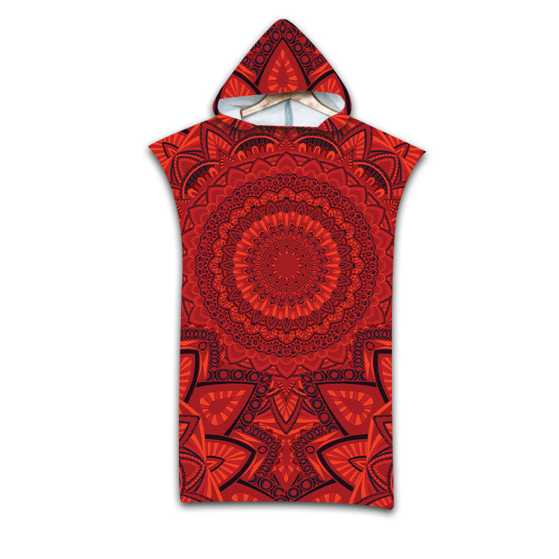 Wearable Pattern Beach Towel for Swimming and Relaxation