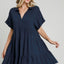 Vestido Casual de Talla Grande en Azul Marino Oscuro para Mujeres
