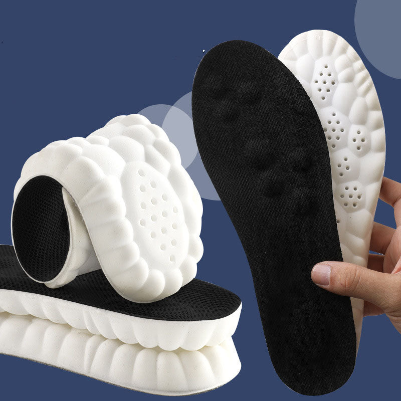 4D massage sports insole with a feeling of stepping on feces, PU fully padded air cloud insole - Korvel