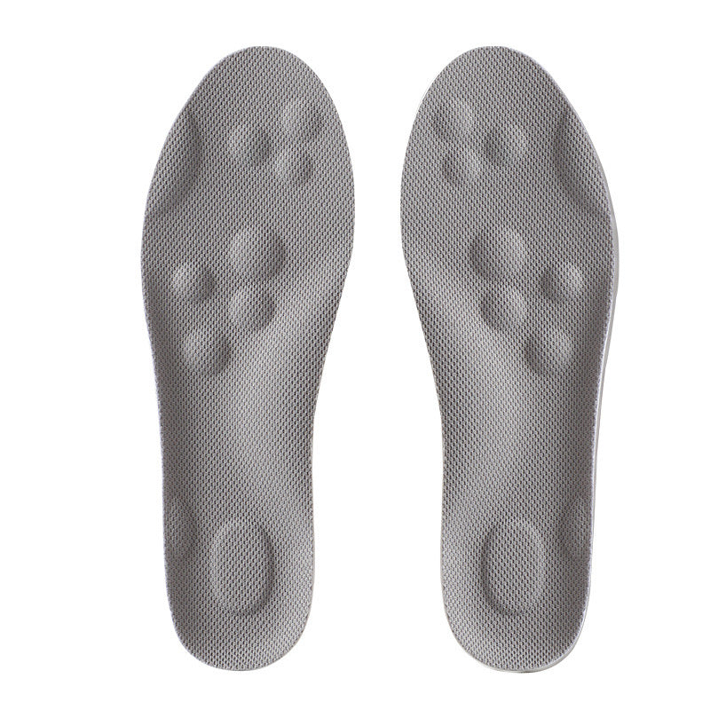 4D massage sports insole with a feeling of stepping on feces, PU fully padded air cloud insole - Korvel