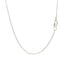 14k White Gold Round Cable Link Chain - 1.1mm