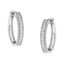 Pendientes de aro de diamantes de oro blanco de 10KT con diamantes de 1.00 cttw