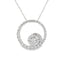 Pendentif Cercle d'Amour en Diamant de 0,50 ct en Or Blanc 14KT