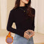 Ropa interior térmica elegante para mujer con cuello de tortuga