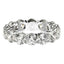 Bague d'éternité en diamant lab grown taille ronde en or blanc 14k
