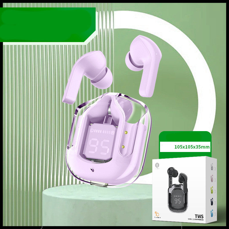 Mini Transparent Wireless Bluetooth Headset with Digital Display