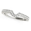 Anillo de boda curvado de oro blanco de 14k (1/8 cttw)