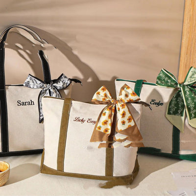 Bolsa de mano personalizada bordada