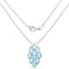 4.77 Carat Genuine Swiss Blue Topaz Pendant in Sterling Silver