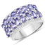 2.59 Carat Genuine Tanzanite Sterling Silver Engagement Ring