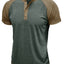 T-shirt Henley Raglan Color Block pour homme