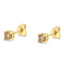 Pendientes de diamante en corte princesa de 3/8 Cttw certificados por IGI en oro amarillo de 14K