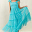 Robe Midi à Volants en Tulle pour Femmes - Élégante et Romantique