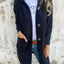 Mid-Length Light Gray Sweater Cardigan for Women