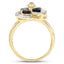 1.76 Carat London Blue Topaz & White Topaz Sterling Silver Ring