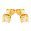 Pendientes de diamantes con chapado en oro amarillo de 10K