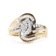 10K Yellow Gold 1/2 Cttw Diamond Pear Cluster Ring - Size 7