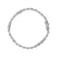 Pulsera de eslabones florales de diamantes de 18K oro blanco 7.5 Cttw