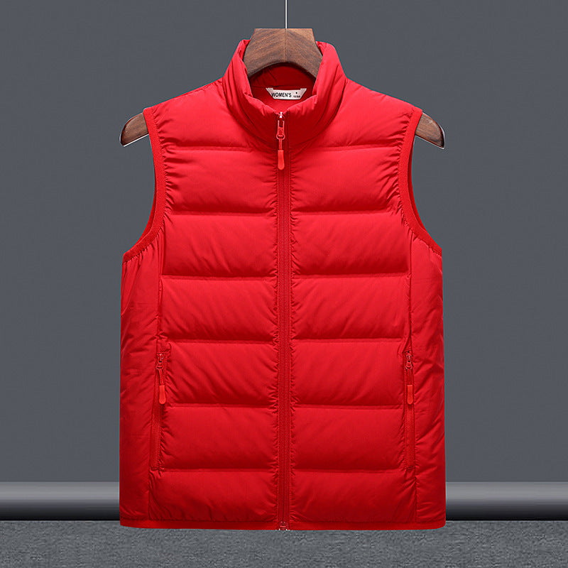 Lightweight Couples Vest with Stand-Up Collar