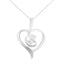 Collier Pendentif en Cœur Accentué de Diamants en Or Blanc 10K Espira