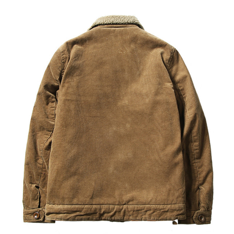 Manteau en coton chaud à col montant décontracté
