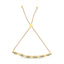 Bracelet Bolo en Argent Sterling Plaqué Or Jaune 14K avec Accent de Diamant