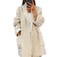 Lapel Knitted Cardigan with Pockets - Casual Women's Sweater