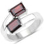 2.40 Carat Genuine Garnet .925 Sterling Silver Engagement Ring