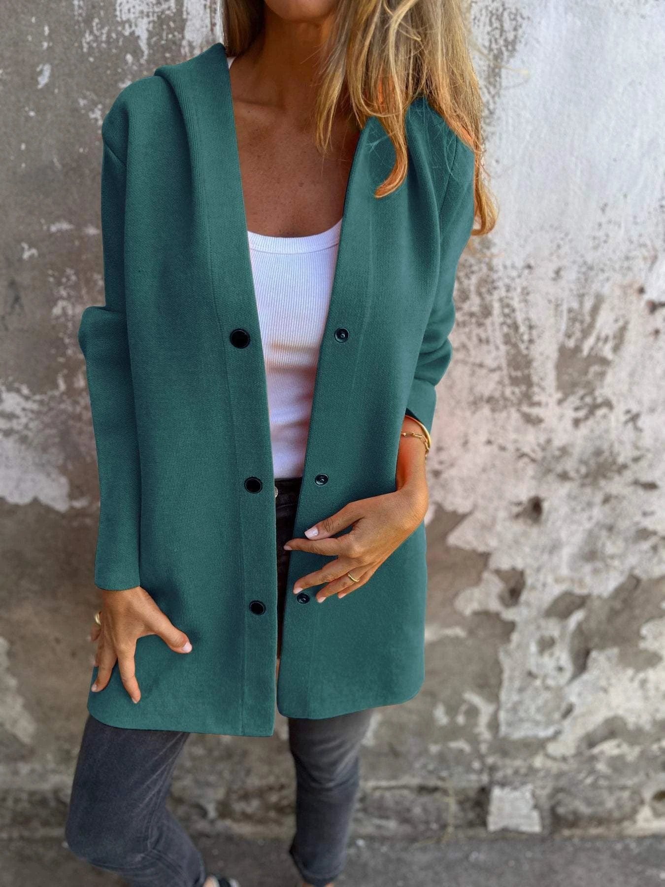 Cardigan à capuche MANDOTOS - Veste rouge ample
