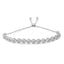 Pulsera Bolo de Diamante Cortado Redondo de Plata Esterlina .925