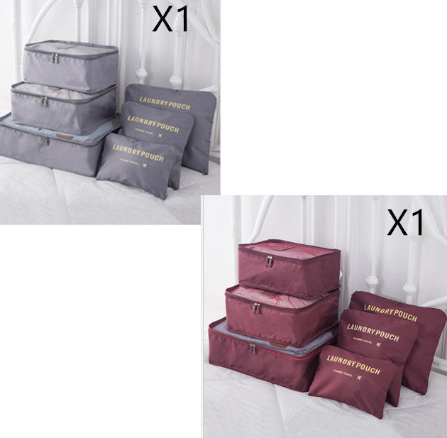 6-Piece Travel Storage Bag Set for Organized Packing