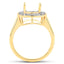 Anillo Semi Montura de Diamante Blanco Genuino de 0.48 Quilates en Oro Amarillo de 14K