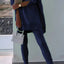 Women's Sports Casual Slit Hooded Sweatshirt Tights Set