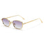 Lunettes de soleil carrées rétro en métal avec protection UV