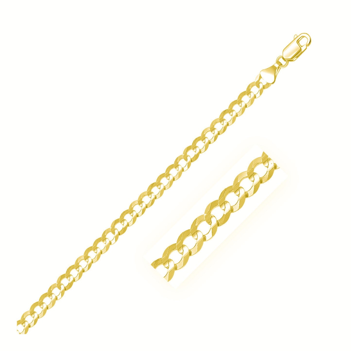 Collier en chaîne à maillons en or jaune 14k de 5,7 mm