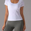 Square Neck Active T-Shirt with Detachable Chest Pads