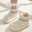 Women's Ankle Wrap Cotton Slippers - Thick Sole & Non-Slip