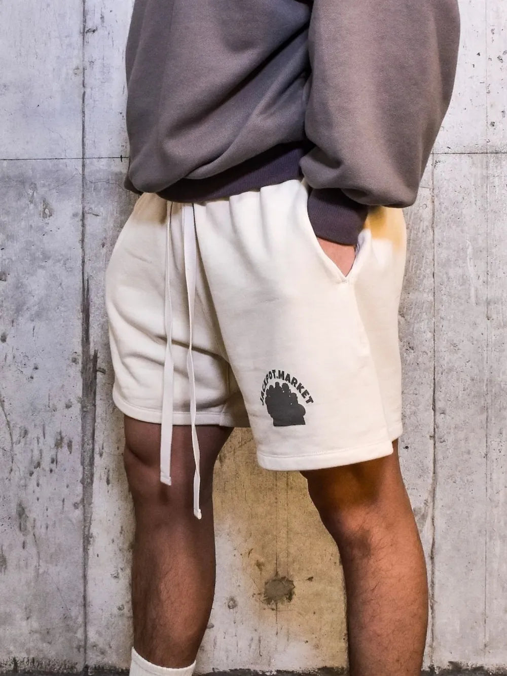 Shorts à cordon pour hommes grande taille avec poches
