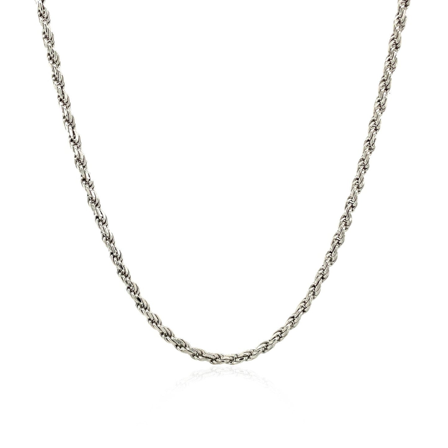 Chaîne en Argent Sterling 1,8 mm à Motif Corde Découpé
