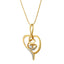 Espira 10K Yellow Gold Diamond-Accented Heart Pendant Necklace