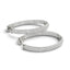 Boucles d'oreilles créoles en diamant en or blanc 14k - Design double face